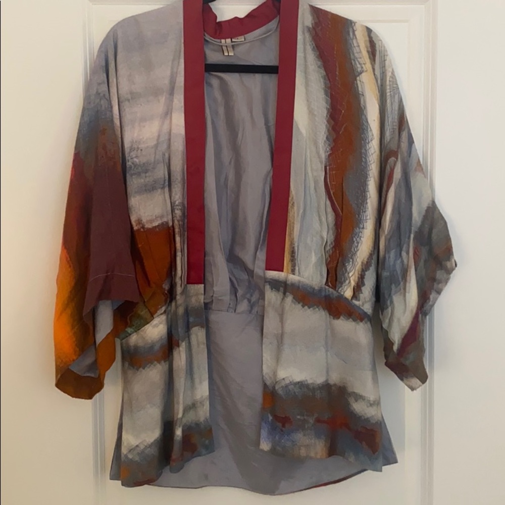 Watercolor Short Kimono